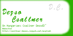 dezso csallner business card